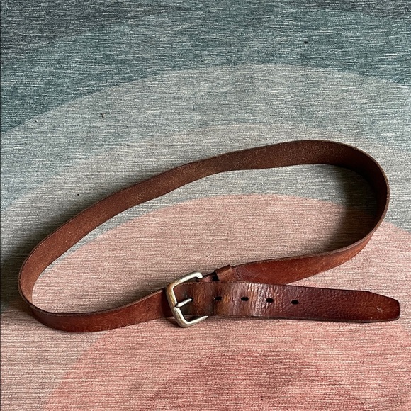 Brown Leather Belt - Picture 1 of 5